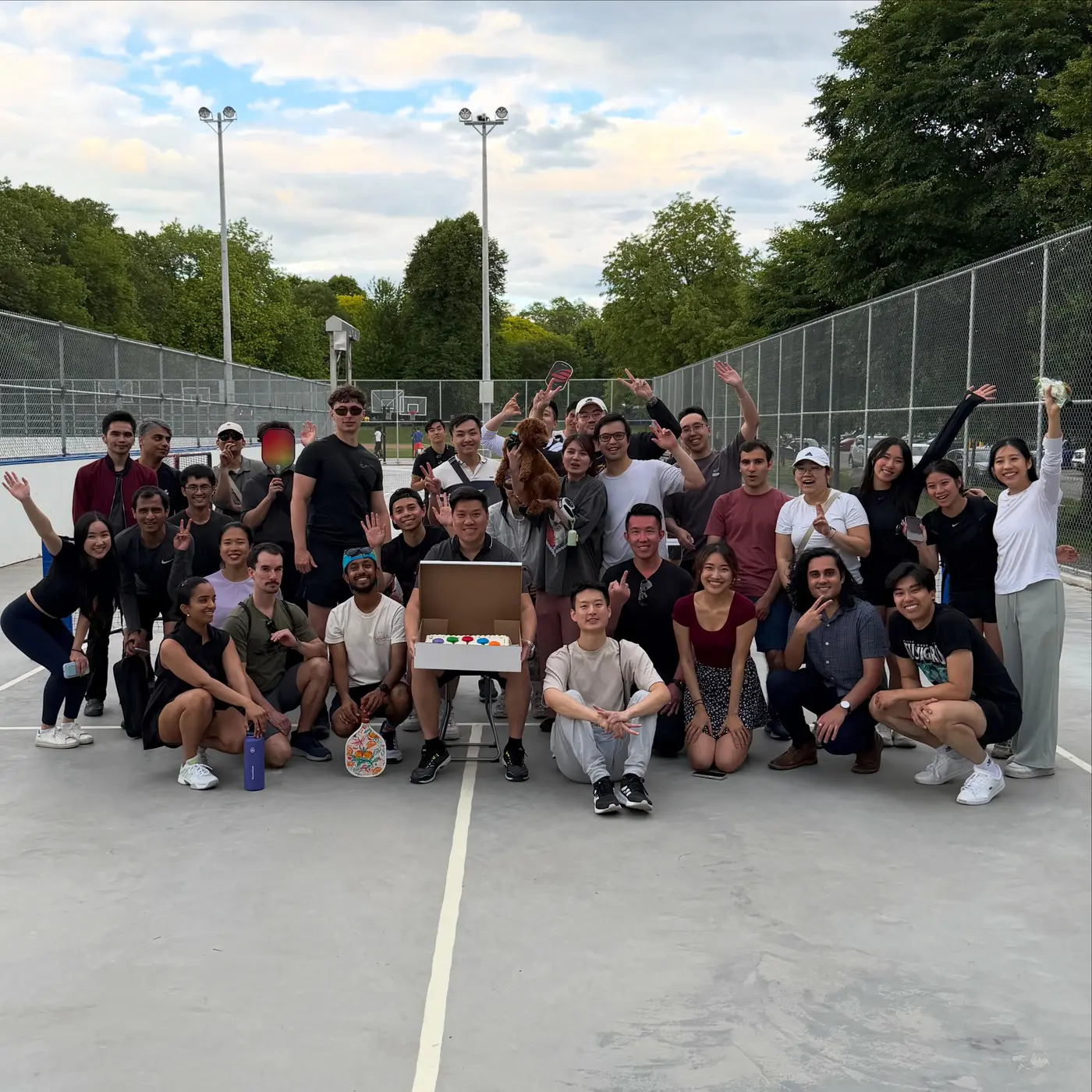 The whole TO Pickleball crew after an outdoor session